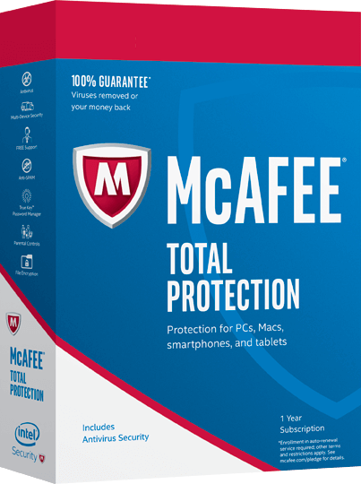 Cheap Antivirus McAfee Total Protection 12 Month (PC/Mac/Android/iOS) - InterSecure 
